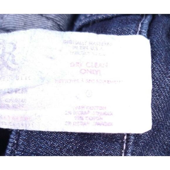 Rock & Republic Kassandra Dark Wash Stretch Embellished Sz 28 - Picture 8 of 12